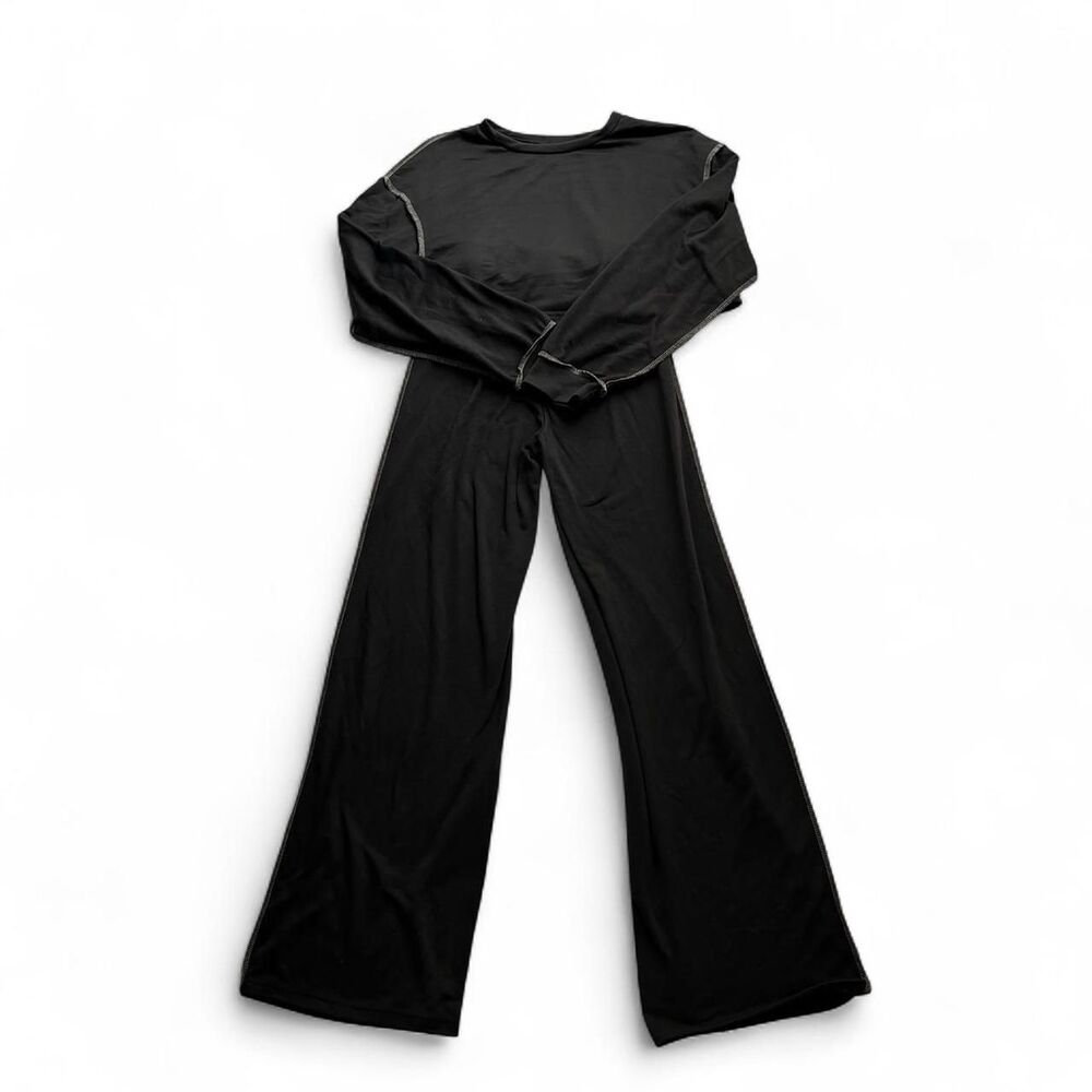 SHEIN Black Flare Pants Jumpsuit